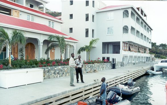 Construction on Hodge's Creek Marina by Caribbean Basin Enterprises